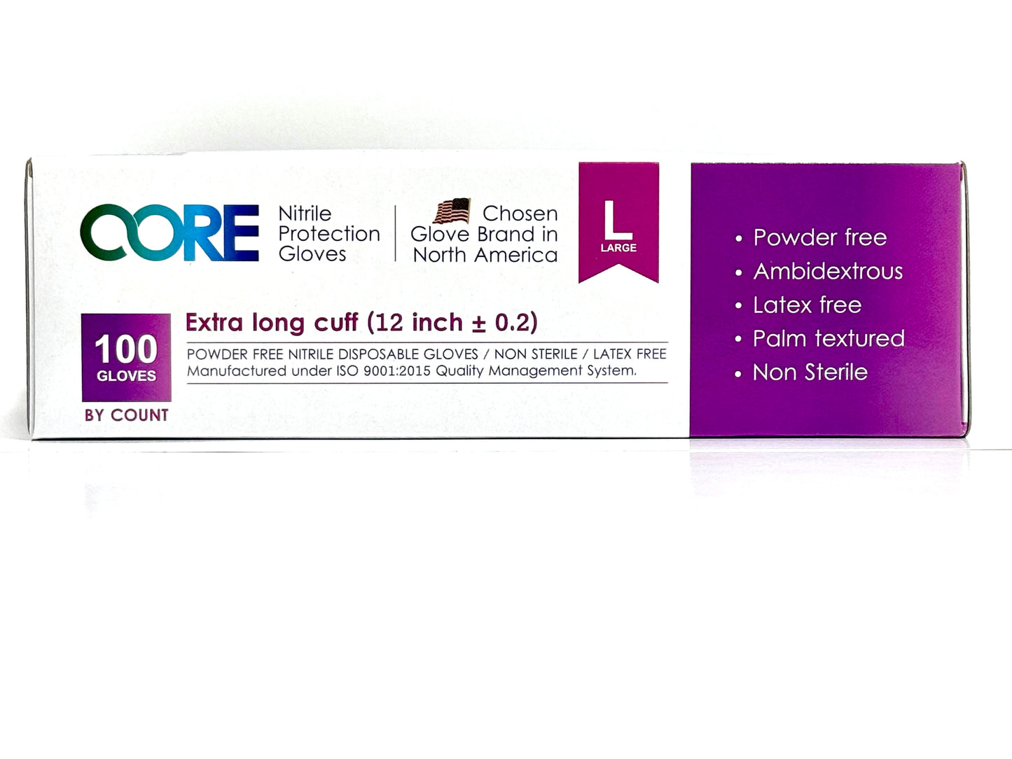 Nitrile Protection Gloves, 12 inch Long Cuff, Powder-Free, Latex-Free - Tested for Chemicals, Heavy Metals, Phthalates - Case (1000 Gloves)