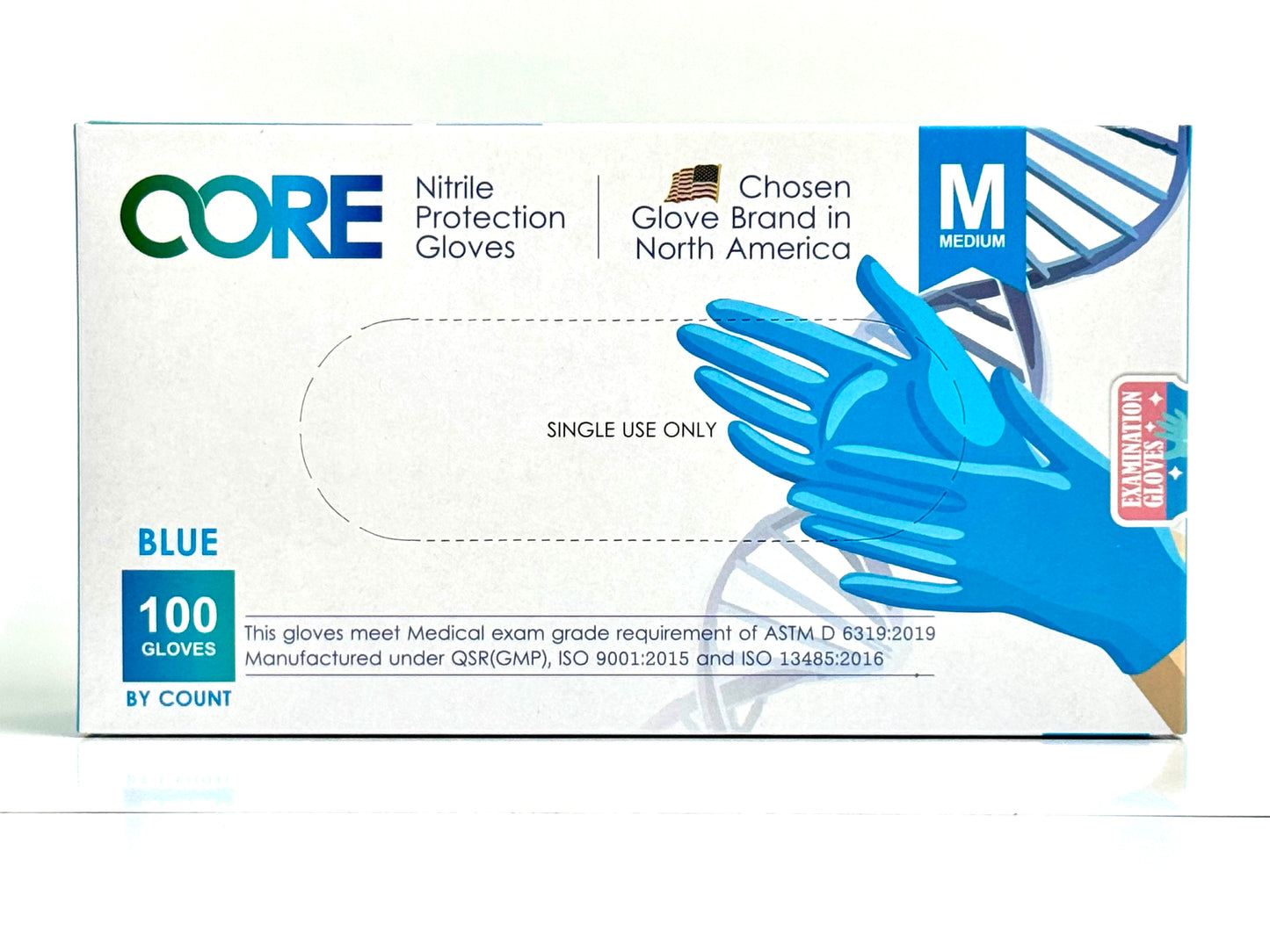 Nitrile Medical Exam Gloves - 9.5 inch cuff, Powder-Free, Latex-Free - Tested For Fentanyl, Chemo Drug and Chemicals Case - AQL 1.5 (1000 Gloves)