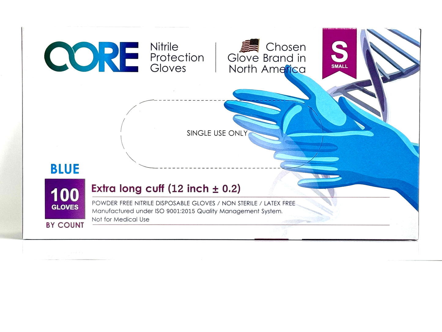 Nitrile Protection Gloves, 12 inch Long Cuff, Powder-Free, Latex-Free - Tested for Chemicals, Heavy Metals, Phthalates - Case (1000 Gloves)