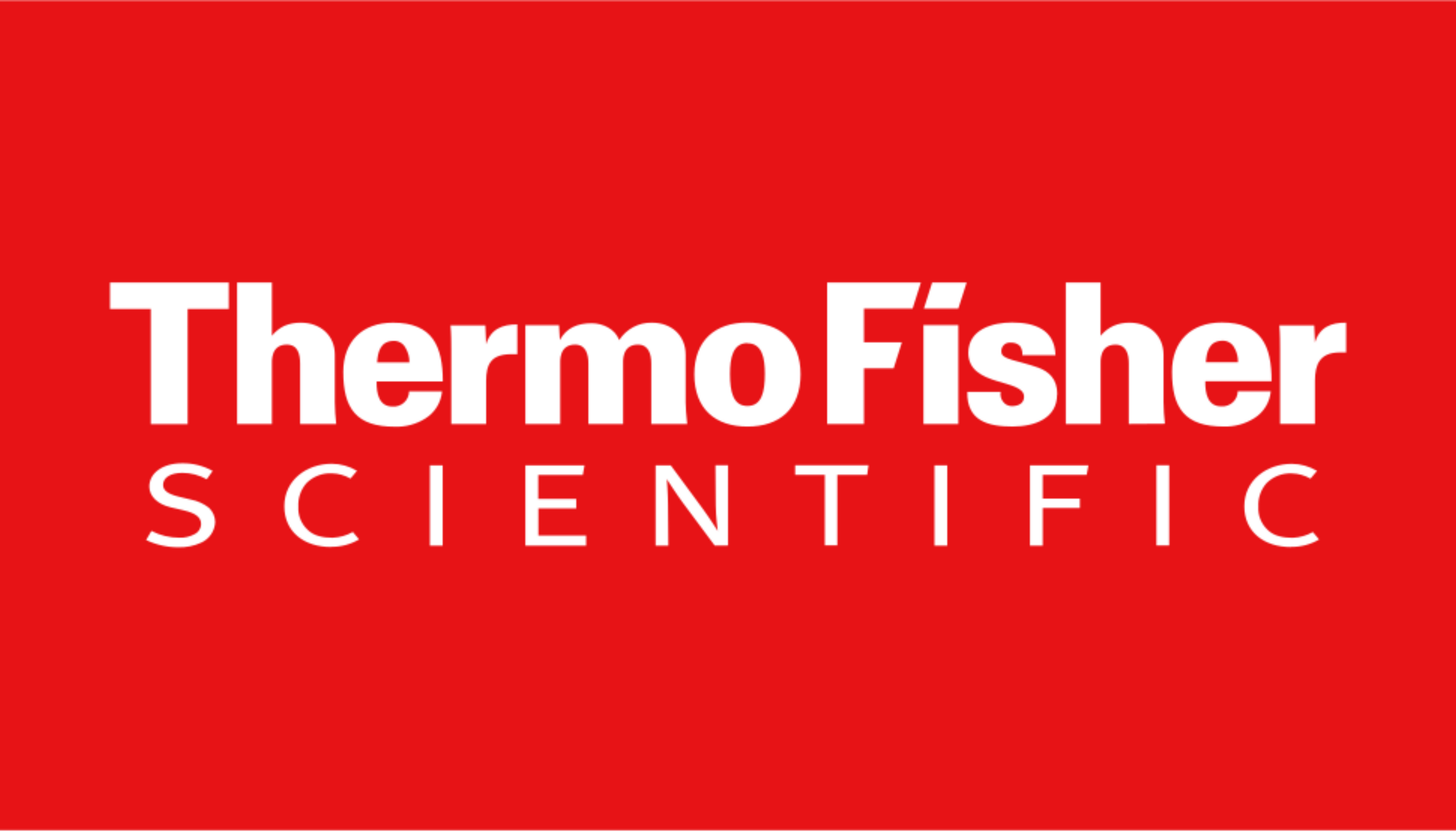 Thermo Fisher Scientific logo on a red background