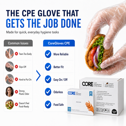 Core CPE Disposable Gloves: Practical Protection for Fast-Changing Tasks