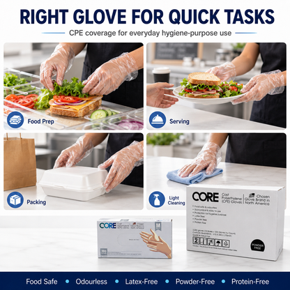 Core CPE Disposable Gloves: Practical Protection for Fast-Changing Tasks